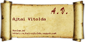 Ajtai Vitolda névjegykártya
